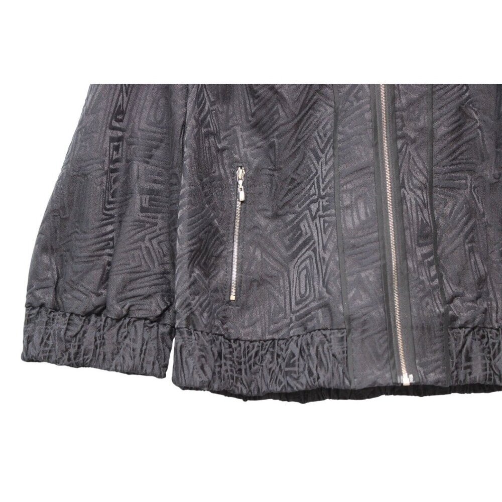 St. John Jacket Size Medium Textured Puff Sleeve Black Career Business Luxury - Picture 3 of 14